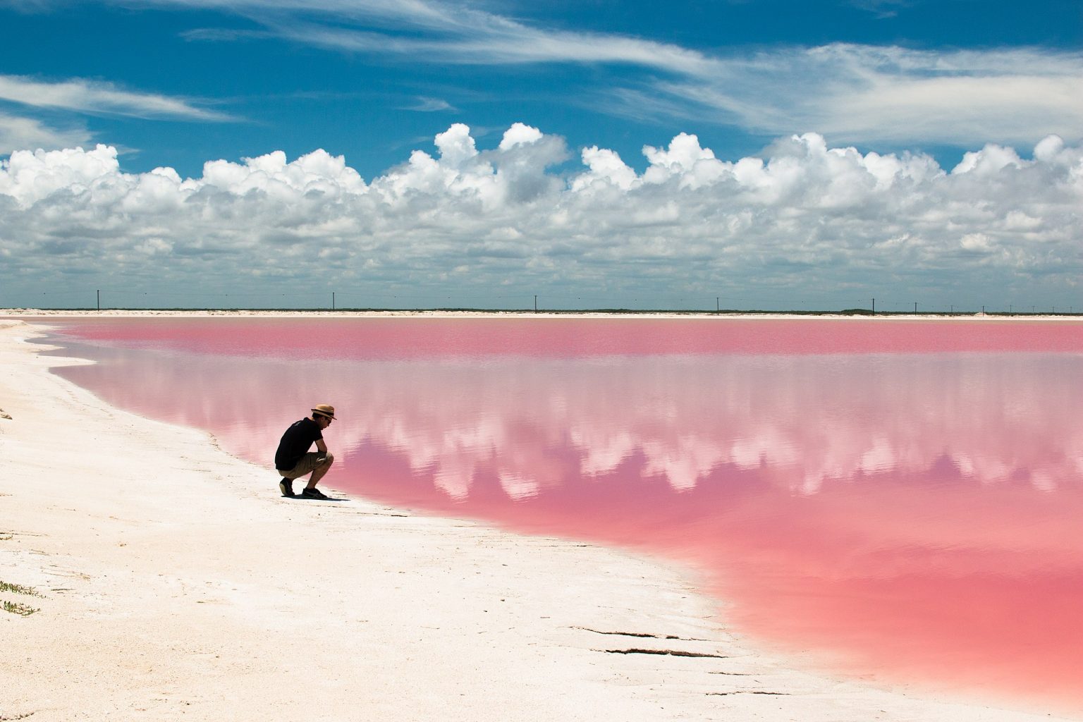 pink lake tour