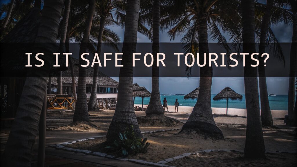Beach police patrol in Nungwi Zanzibar near tourist area